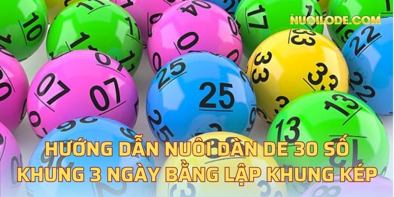 Hướng dẫn nuôi dàn de 30 số khung 3 ngày bằng lập khung kép