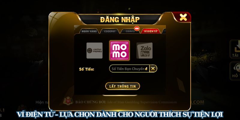 Chi tiết các hình thức nạp tiền vào Go88 chơi bằng ví điện tử