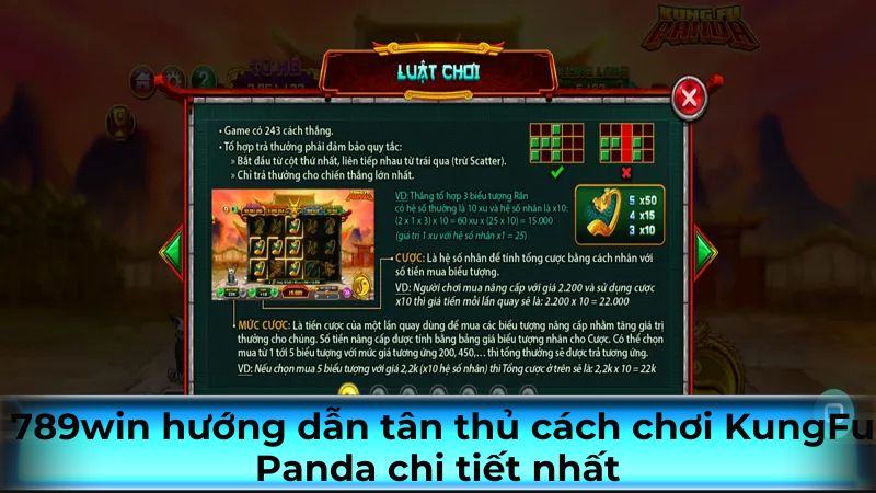 789win hướng dẫn tân thủ cách chơi KungFu Panda chi tiết nhất