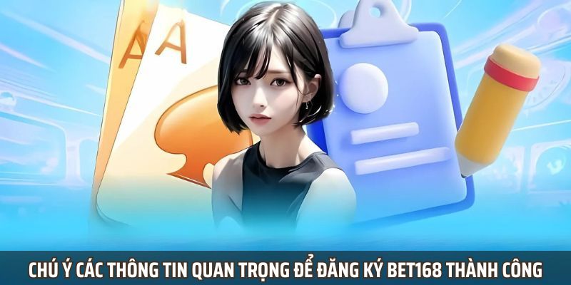 Chú ý các thông tin quan trọng để đăng ký BET168 thành công