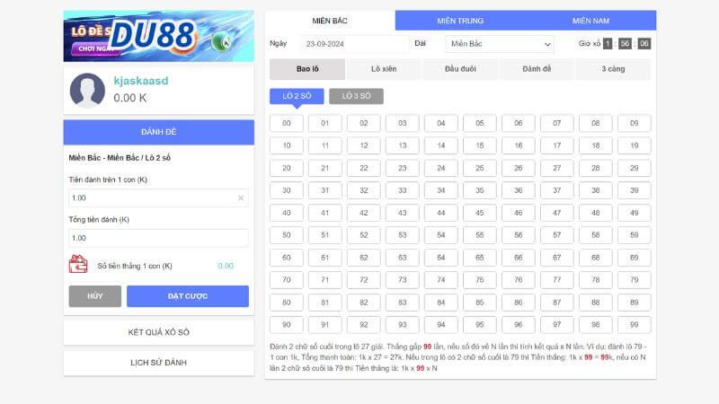 Có những loại hình xổ số nào tại trang chủ của du88?